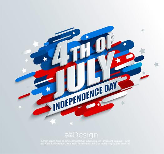 Banner per il giorno dell&#39;indipendenza degli Stati Uniti. vettore