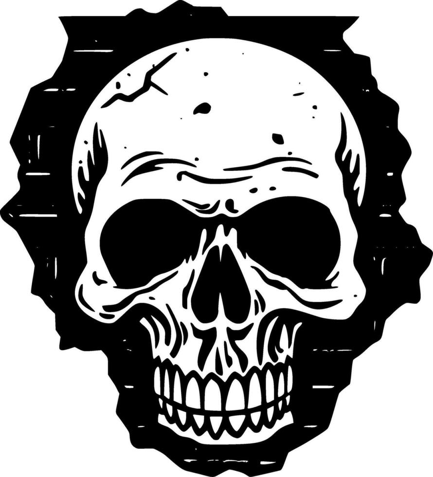 cranio - minimalista e piatto logo - vettore illustrazione