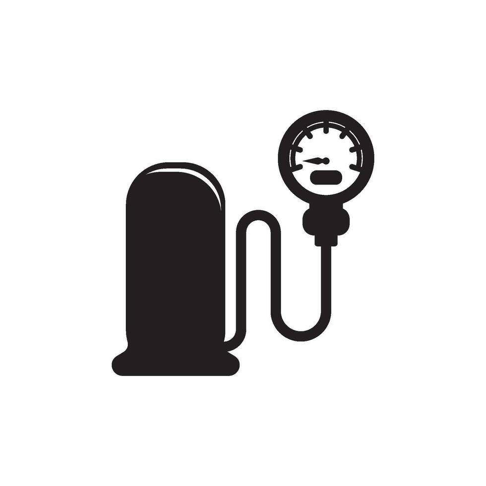 pneumatico pressione valutare icona logo vettore illustrazione design modello.