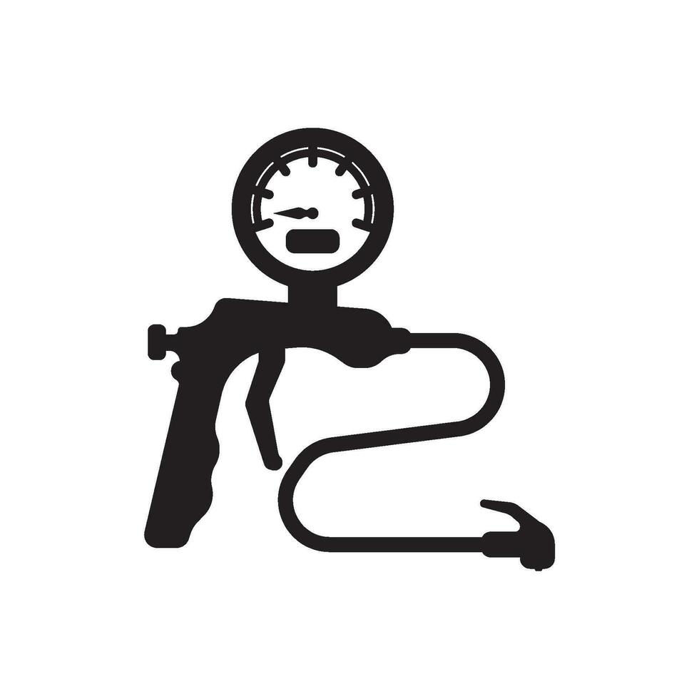 pneumatico pressione valutare icona logo vettore illustrazione design modello.