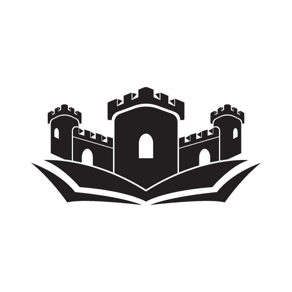 castello logo vettore icona illustrazione design