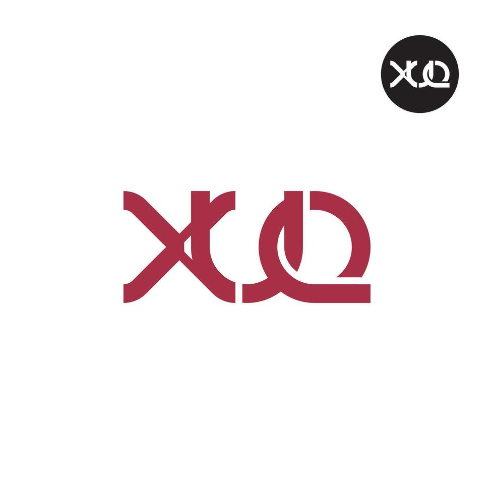 lettera xuq monogramma logo design vettore
