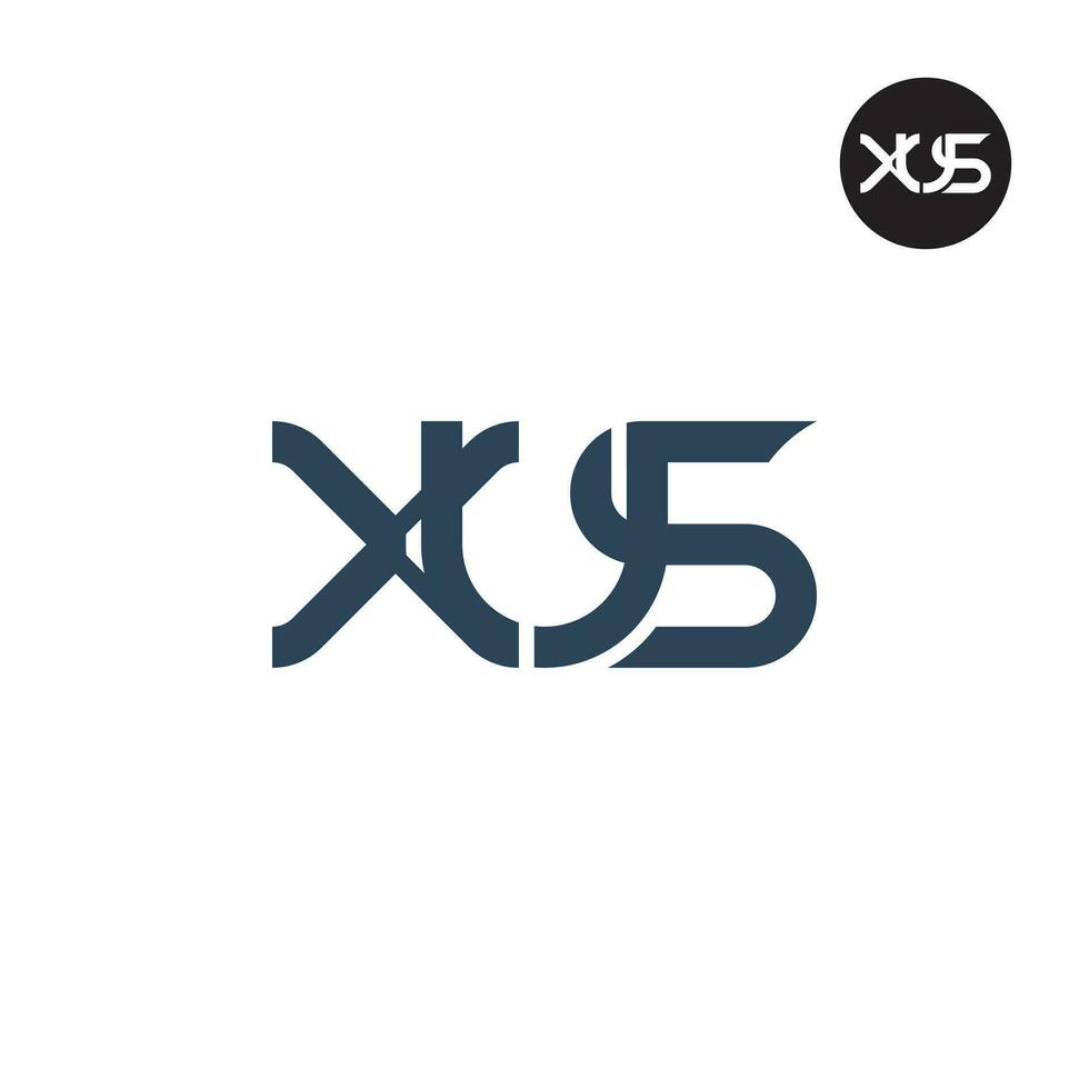 lettera xus monogramma logo design vettore