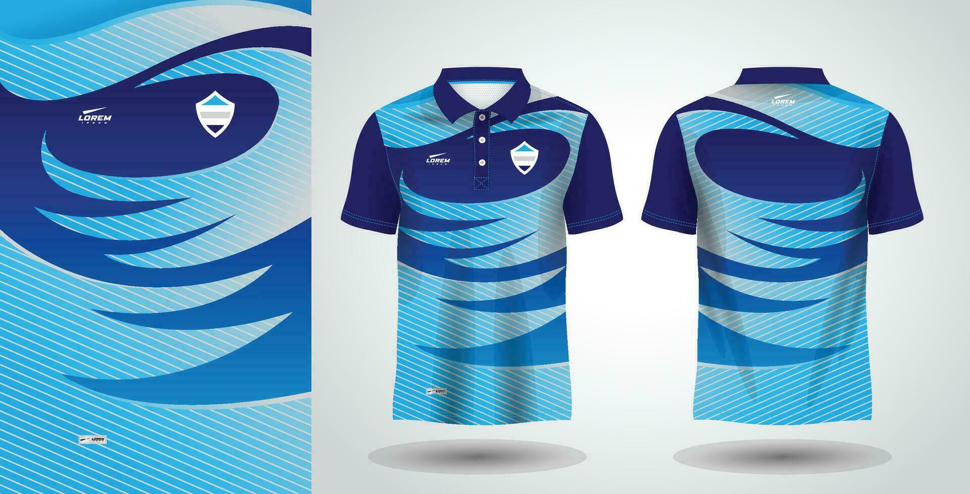 blu sublimazione camicia per polo sport maglia modello vettore