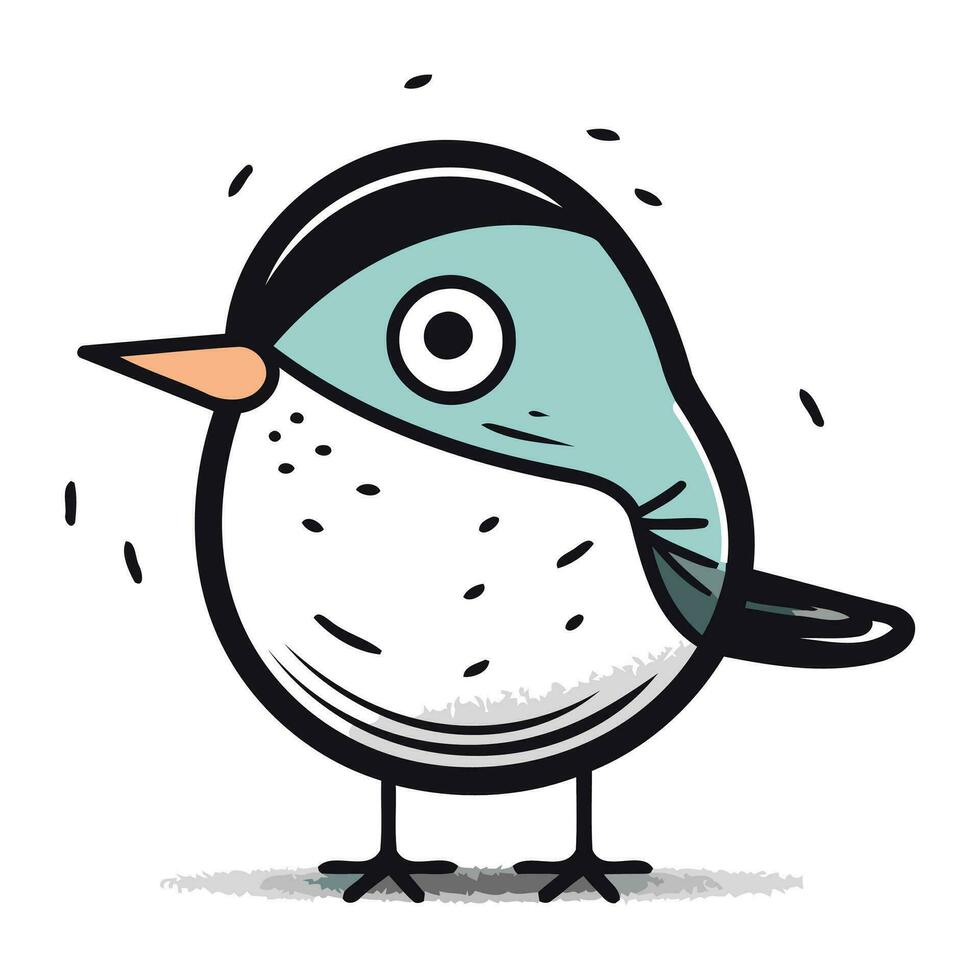 cartone animato illustrazione di un' carino poco uccello. vettore clip arte.