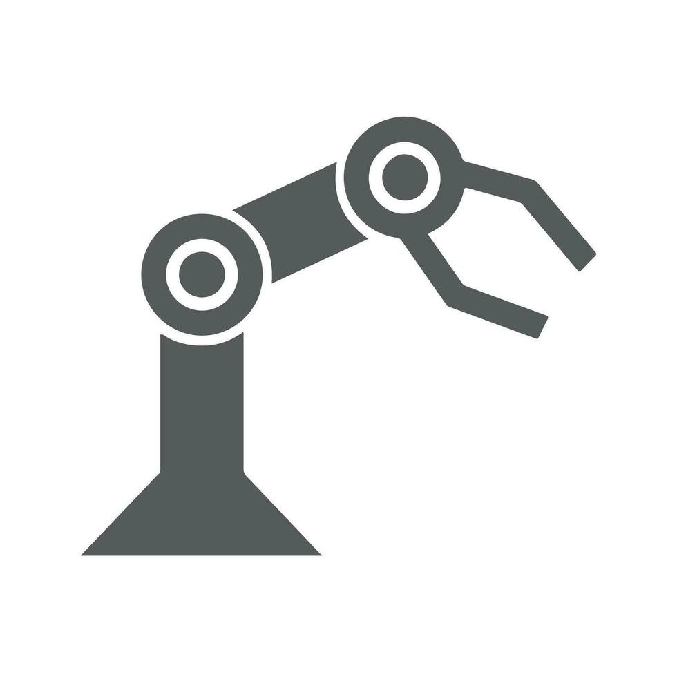 piatto vettore robot braccio icona simbolo cartello per mobile concetto e ragnatela applicazioni design.