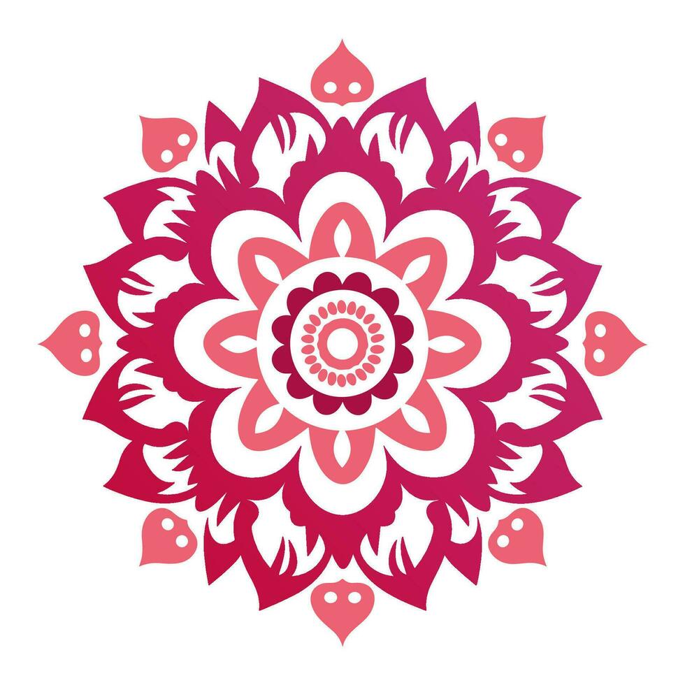 colorato pendenza mandala arte vettore icona isolato su un' bianca sfondo, islamico mandala, cerchio mandala