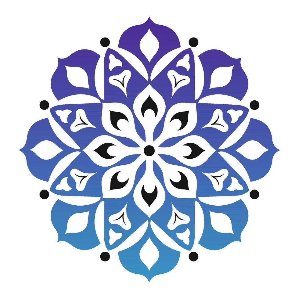 gratuito pendenza mandala arte vettore icona isolato su un' bianca sfondo, islamico mandala, cerchio colorato mandala