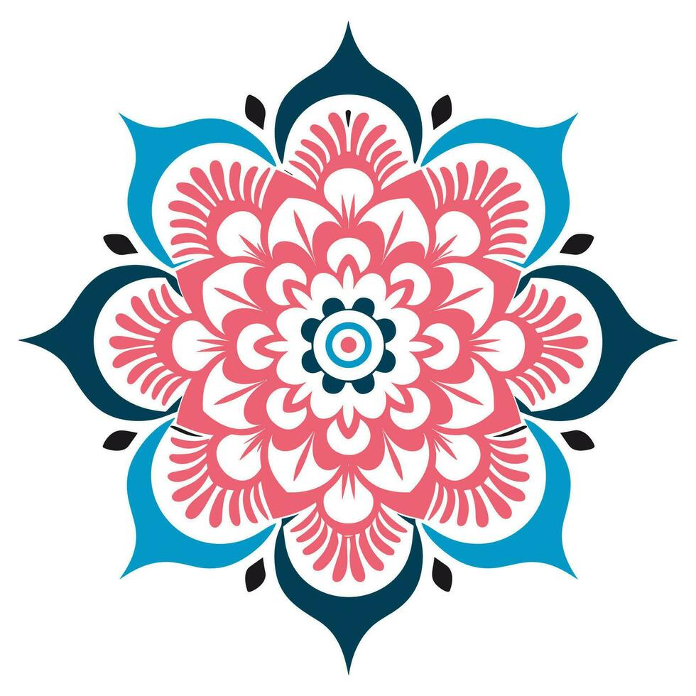 gratuito colorato pendenza mandala arte vettore icona isolato su un' bianca sfondo, islamico mandala, cerchio mandala