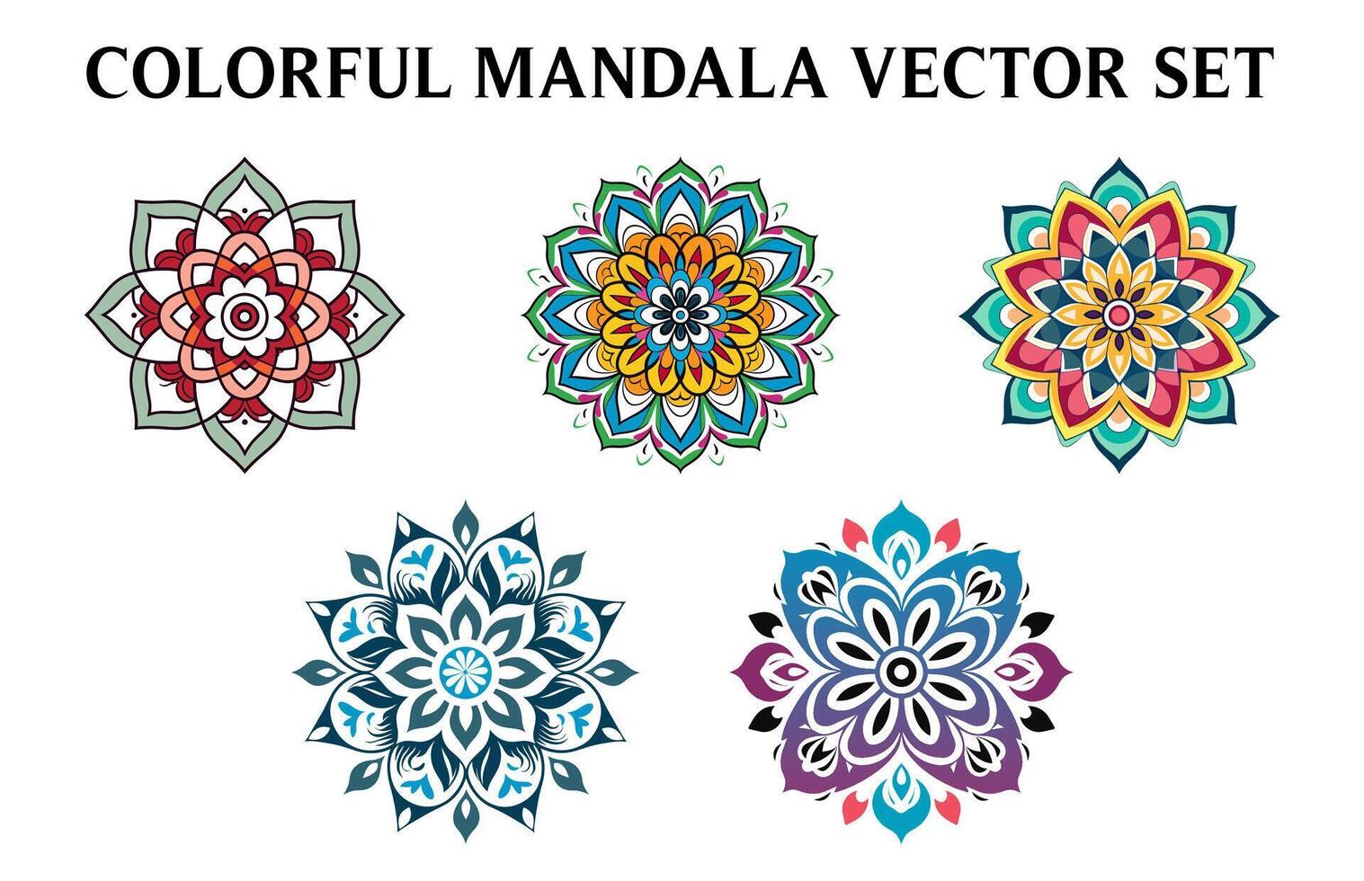 gratuito colorato vettore mandala design floreale mandala arte, Vintage ▾ cerchio mandala arte vettore illustrazione fascio, semplice e minimo bellissimo mandala vettore disegno, ornamentale lusso mandala modello