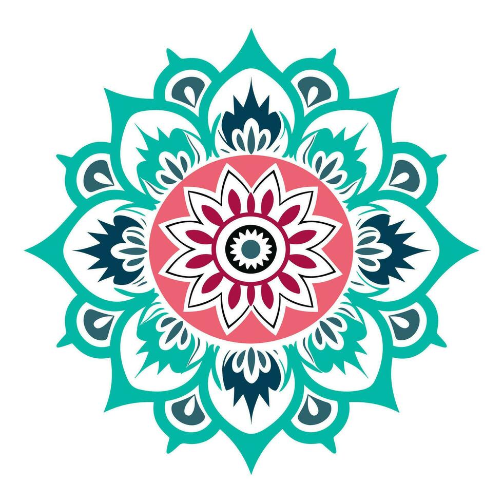 colorato pendenza mandala arte vettore icona isolato su un' bianca sfondo, islamico mandala, cerchio mandala