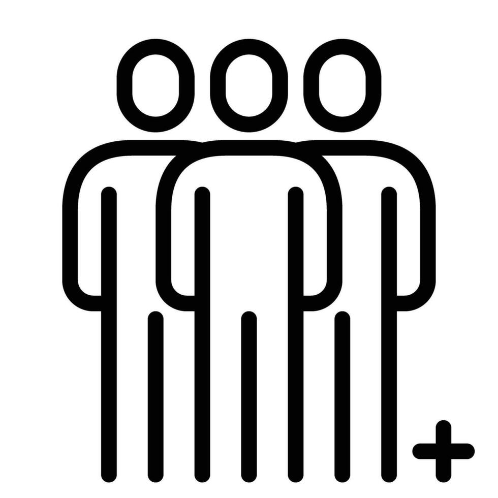 persone squadra gruppo icona linea simbolo cartello vettore