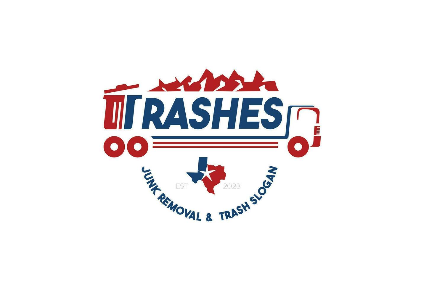 vettore spazzatura vettore logo design con spazzatura e camion vettore logo modello
