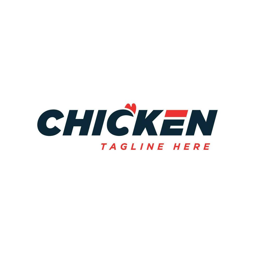 pollo logo tipografia lettering design idea vettore
