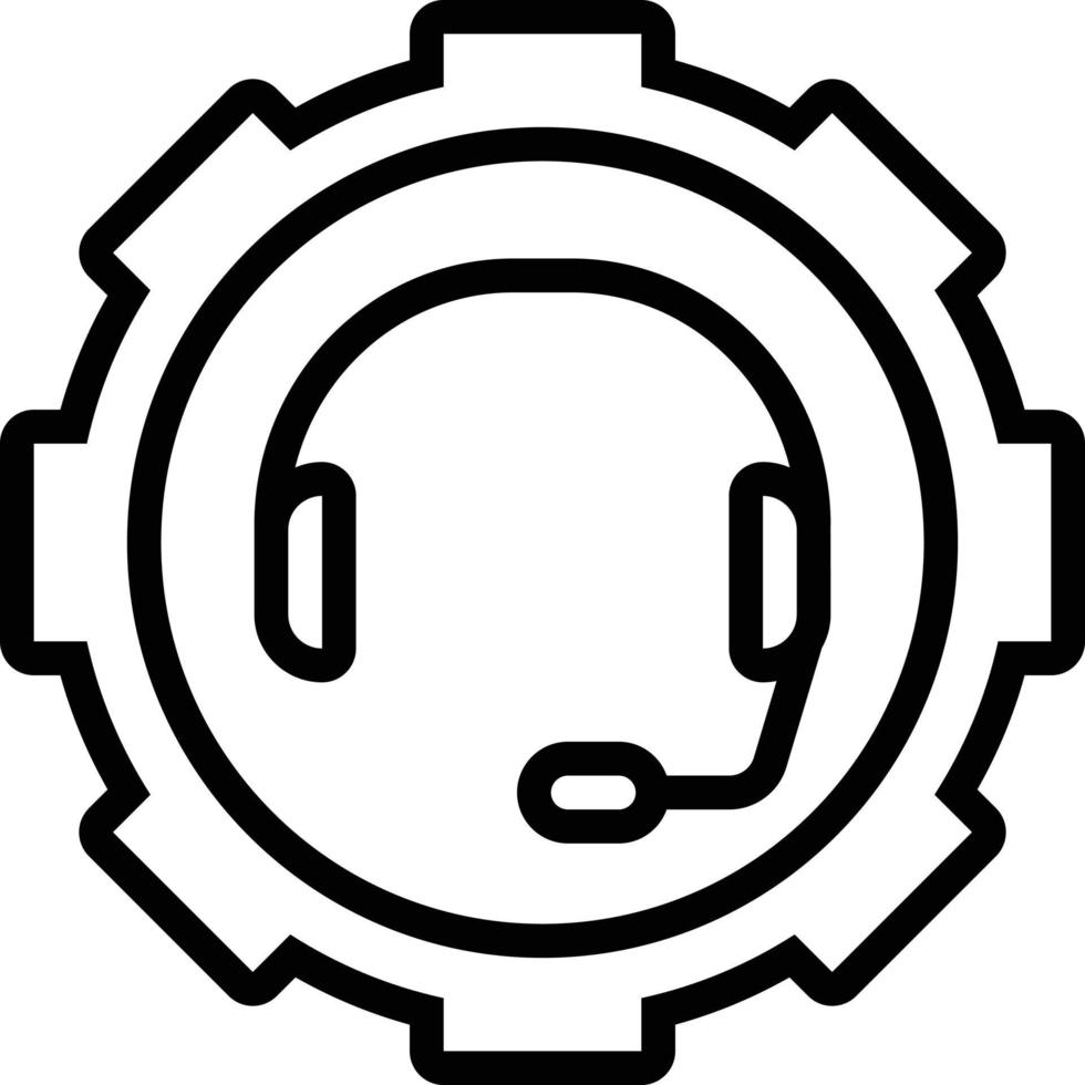 icona della linea per il supporto vettore