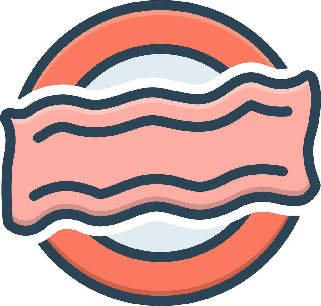 colore icona per Bacon vettore