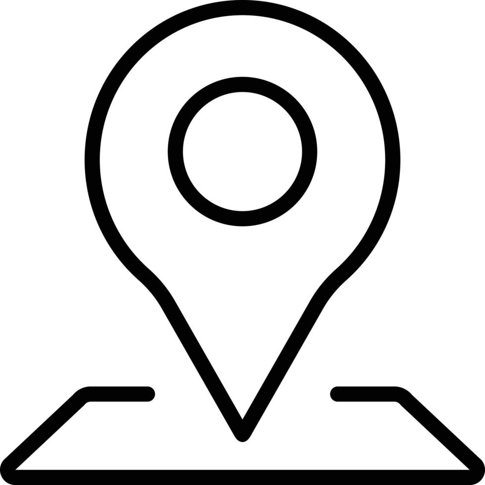 icona della linea per la posizione della mappa vettore