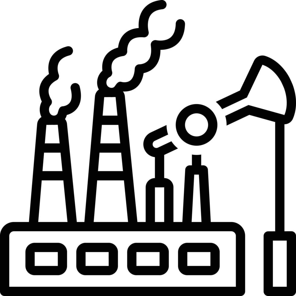 icona della linea per i combustibili fossili vettore