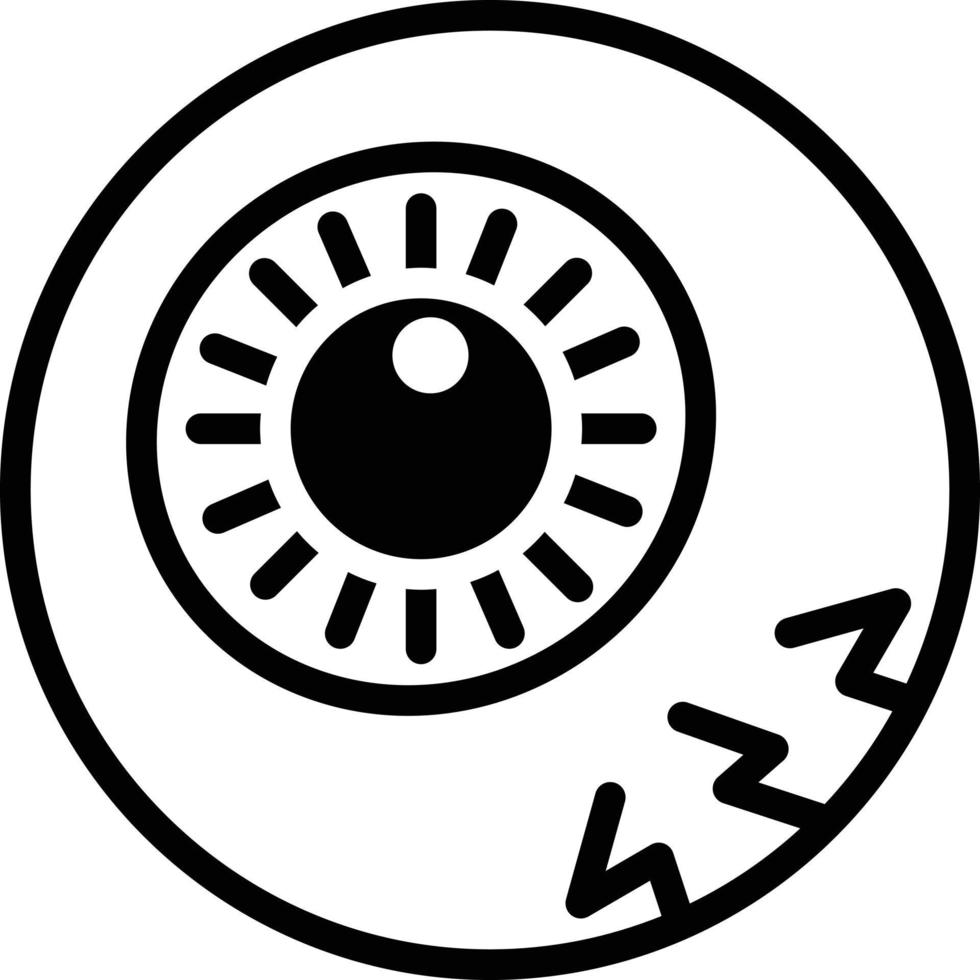 icona della linea per il bulbo oculare vettore