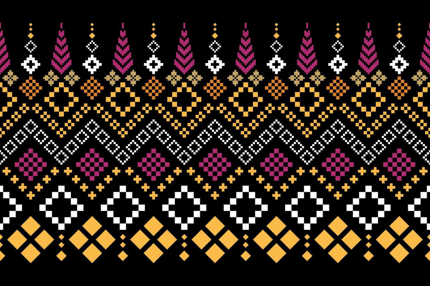 attraversare punto colorato geometrico tradizionale etnico modello ikat senza soluzione di continuità modello astratto design per tessuto Stampa stoffa vestito tappeto le tende e sarong azteco africano indiano indonesiano vettore