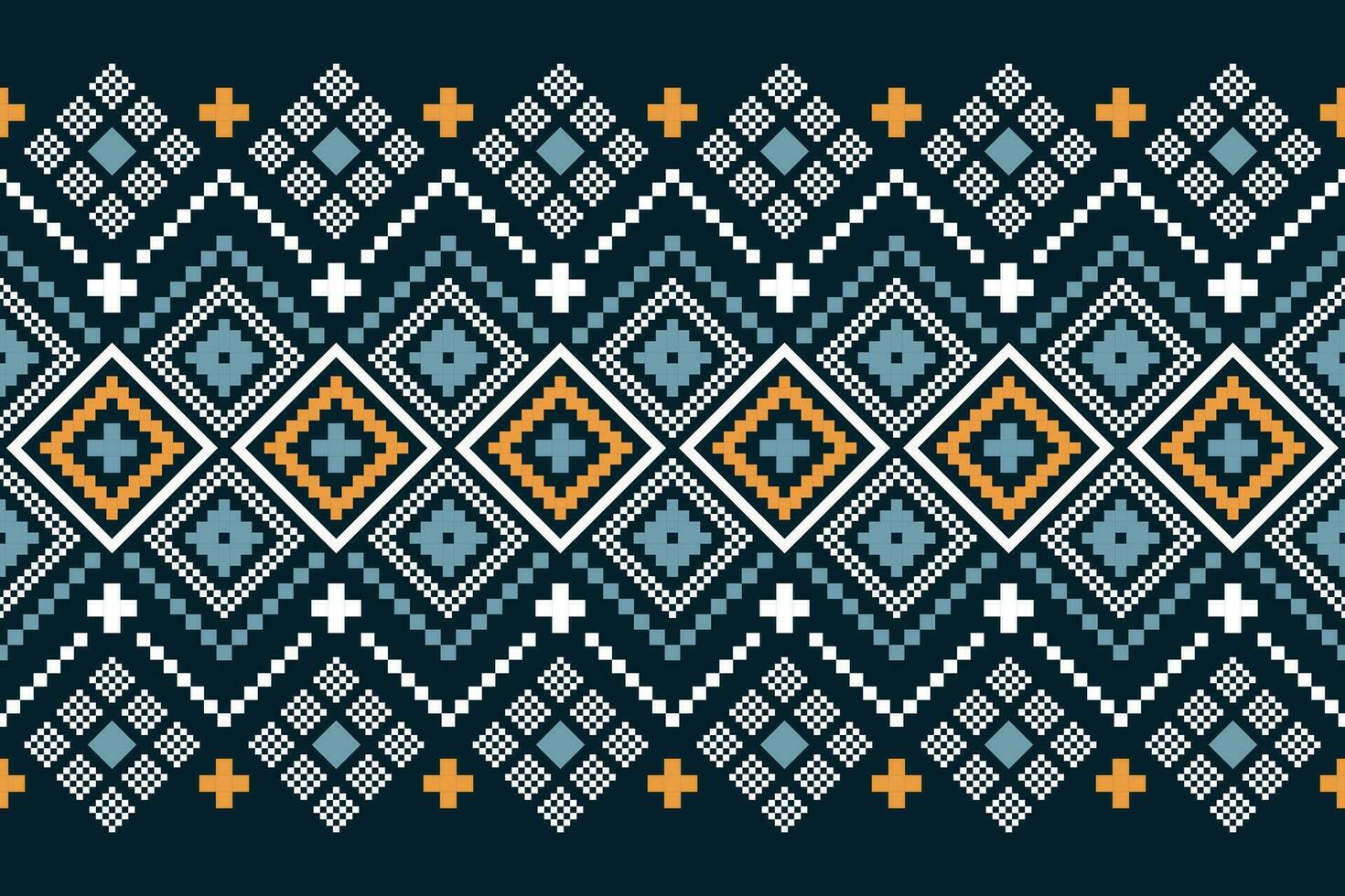 indaco Marina Militare blu geometrico tradizionale etnico modello ikat senza soluzione di continuità modello confine astratto design per tessuto Stampa stoffa vestito tappeto le tende e sarong azteco africano indiano indonesiano vettore