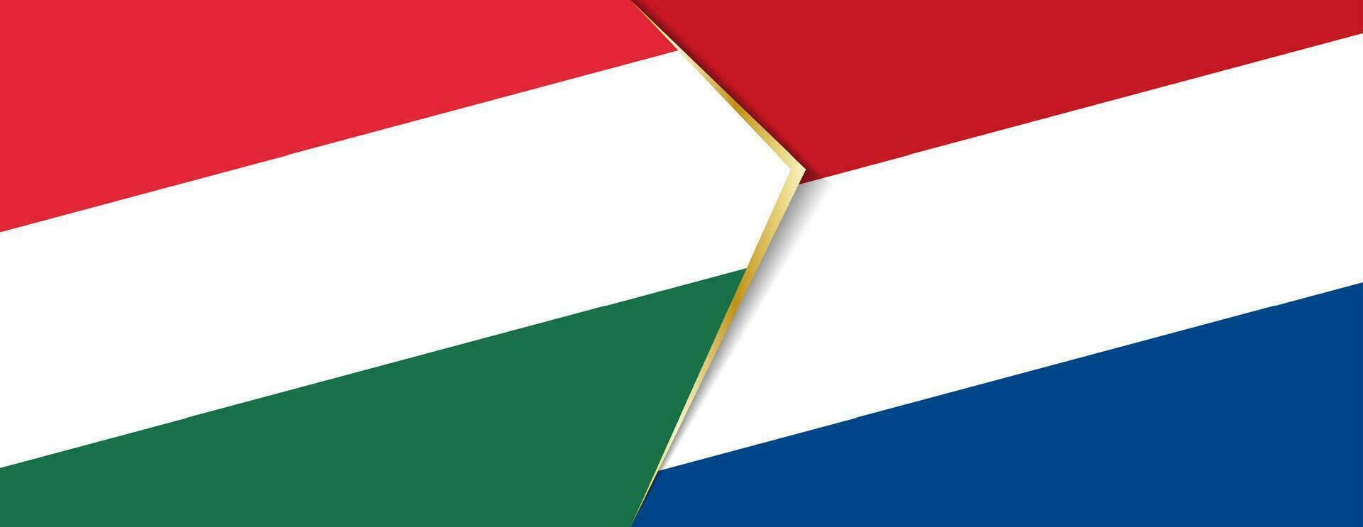 Ungheria e Olanda bandiere, Due vettore bandiere.