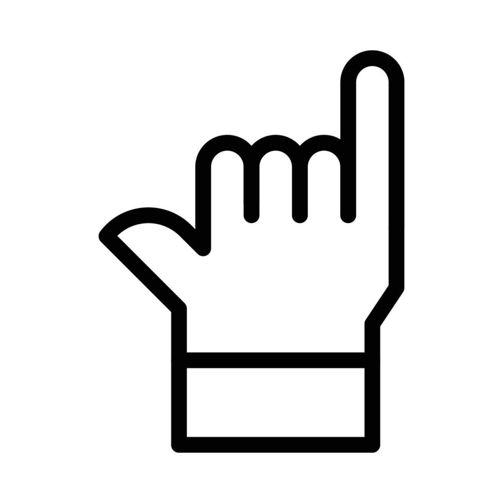 Pinky dito vettore icona su un' bianca sfondo