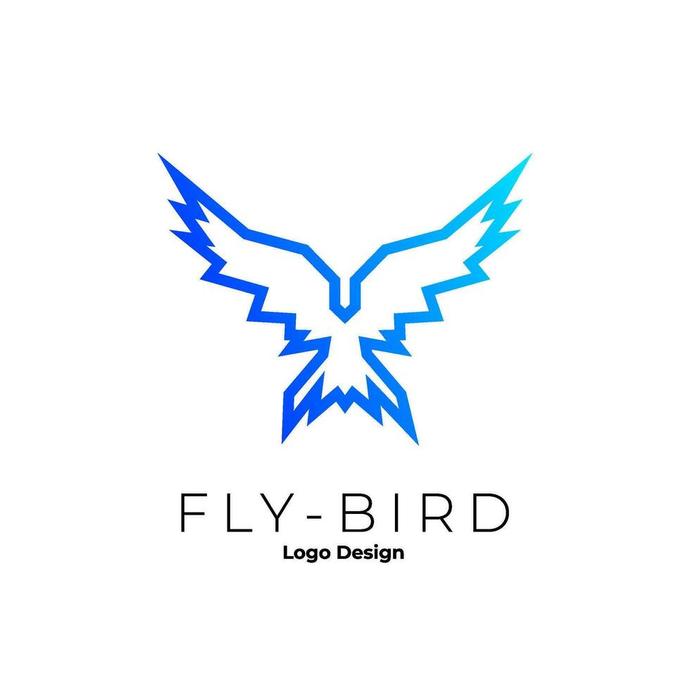 uccello tecnologia logo. volare uccello logo design. uccello Tech logo. blu uccello logo design modello. uccello icona. vettore