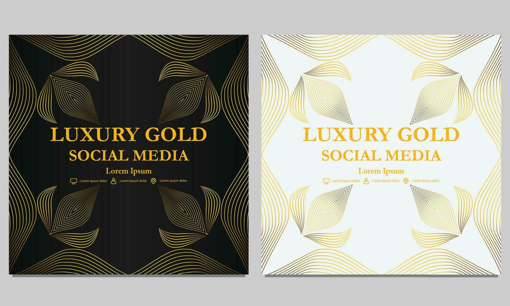 elegante d'oro floreale sociale media modello. adatto per sociale media inviare, ragnatela striscione, copertina e carta vettore