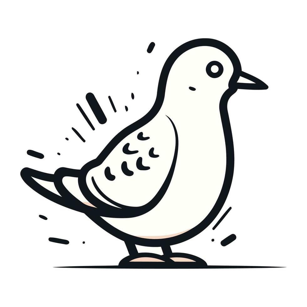 Piccione icona. vettore illustrazione di scarabocchio piccione.