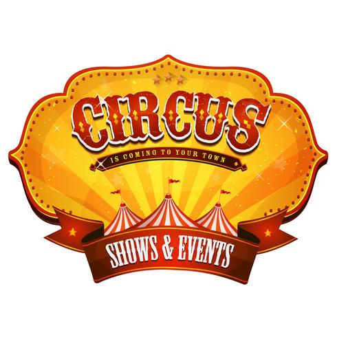 Banner di Carnevale Circus con Big Top vettore