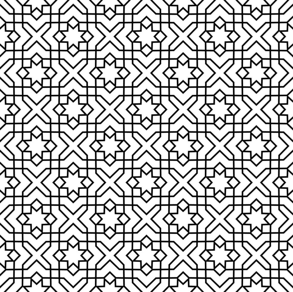 arabesco o mashrabiya Arabo senza soluzione di continuità modello vettore