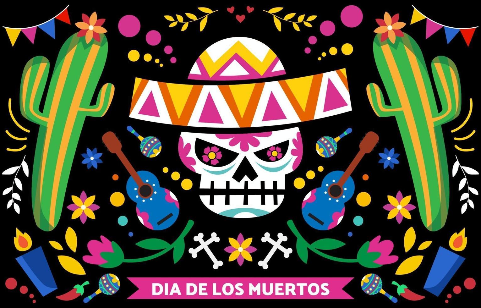 sfondo di dia de los muertos vettore