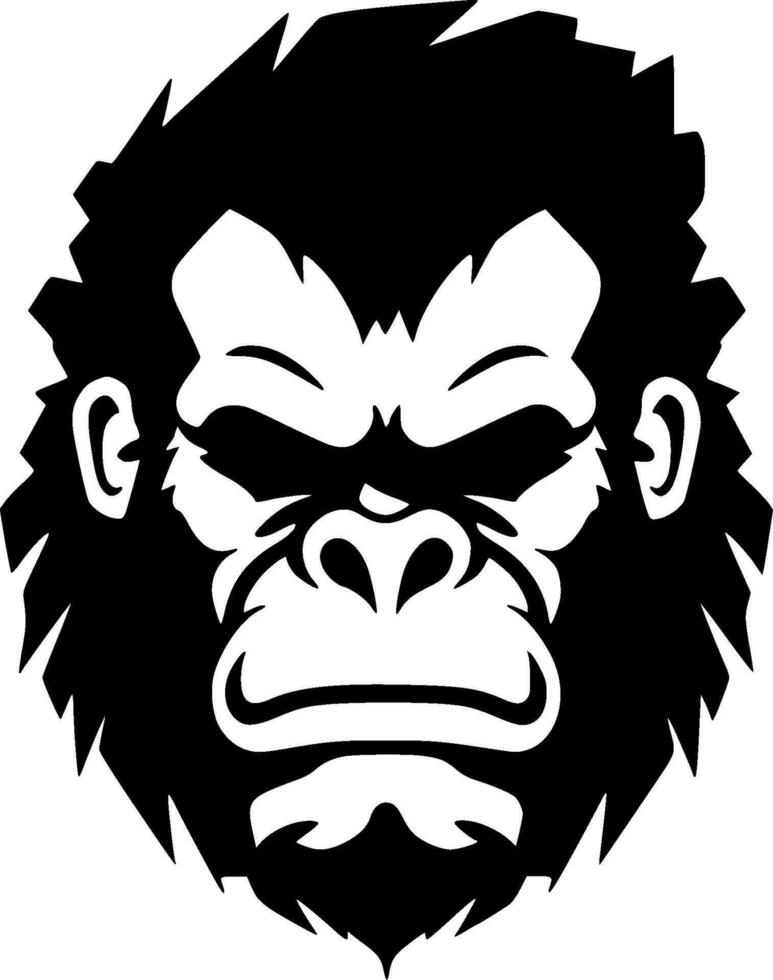 gorilla - minimalista e piatto logo - vettore illustrazione