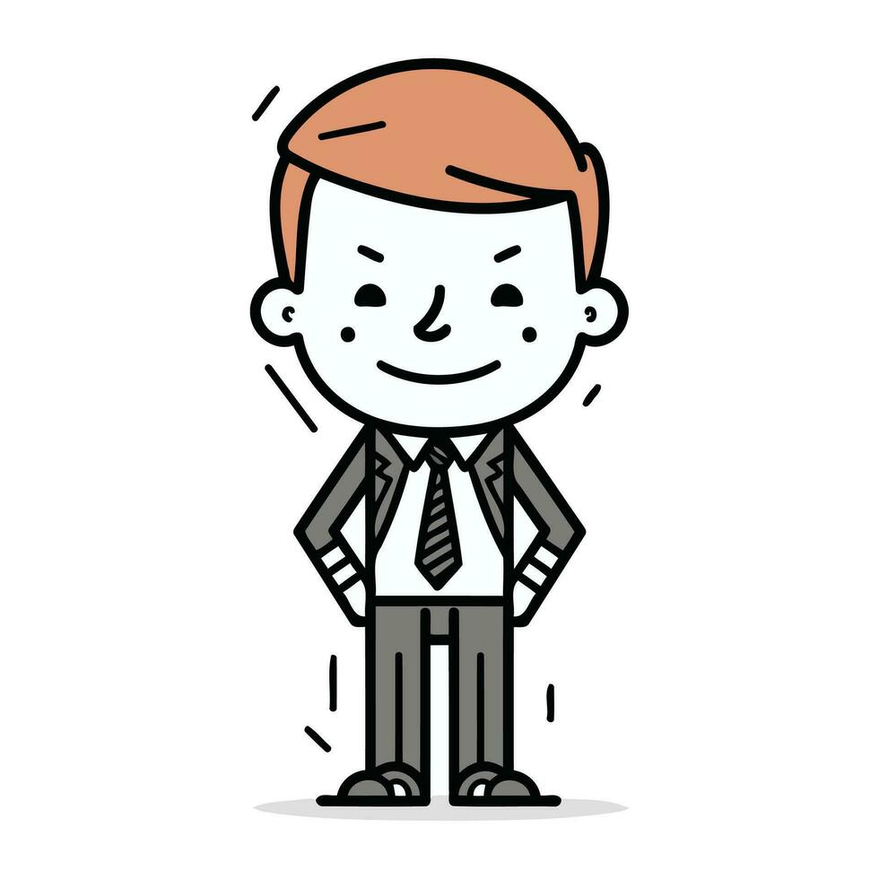 uomo d'affari cartone animato carattere. vettore illustrazione. uomo d'affari personaggio design.