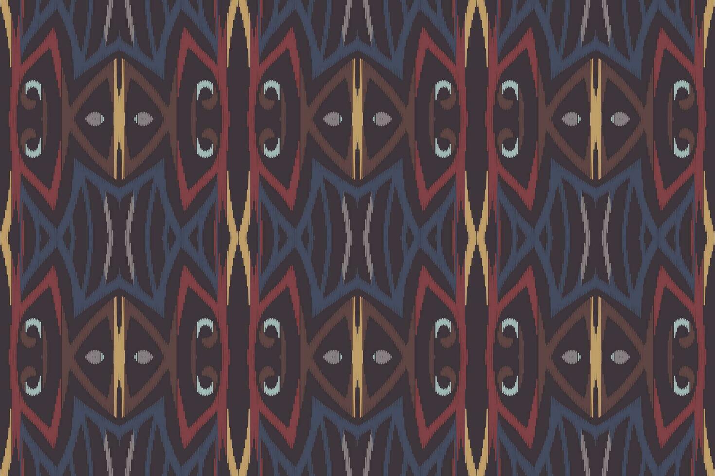 ikat damasco paisley ricamo sfondo. ikat struttura geometrico etnico orientale modello tradizionale.azteco stile astratto vettore illustrazione.disegno per trama, tessuto, abbigliamento, avvolgimento, pareo.