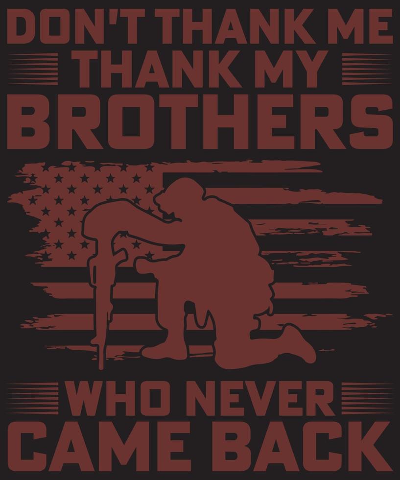veterano non ringraziarmi ringrazia i miei fratelli che non sono mai tornati vettore