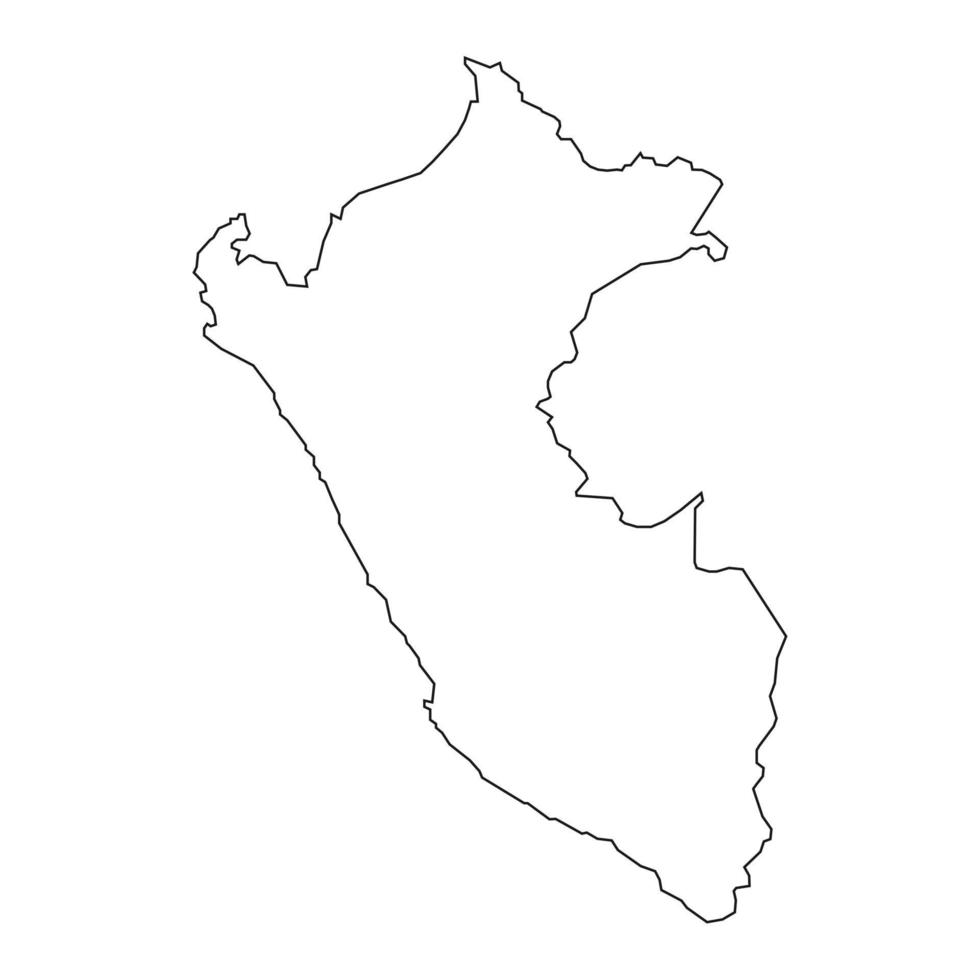 mappa del perù su sfondo bianco vettore