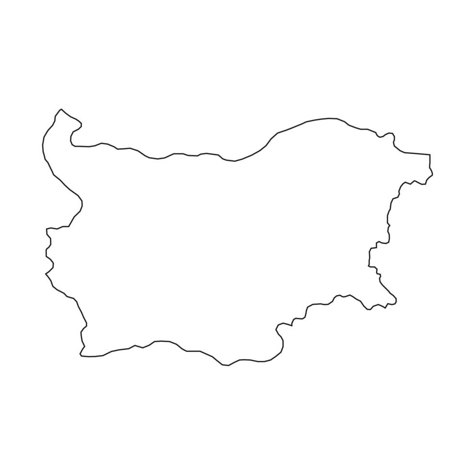 illustrazione vettoriale della mappa della bulgaria su sfondo bianco