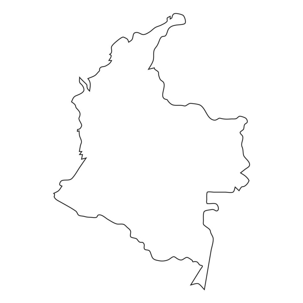 mappa della colombia su sfondo bianco vettore