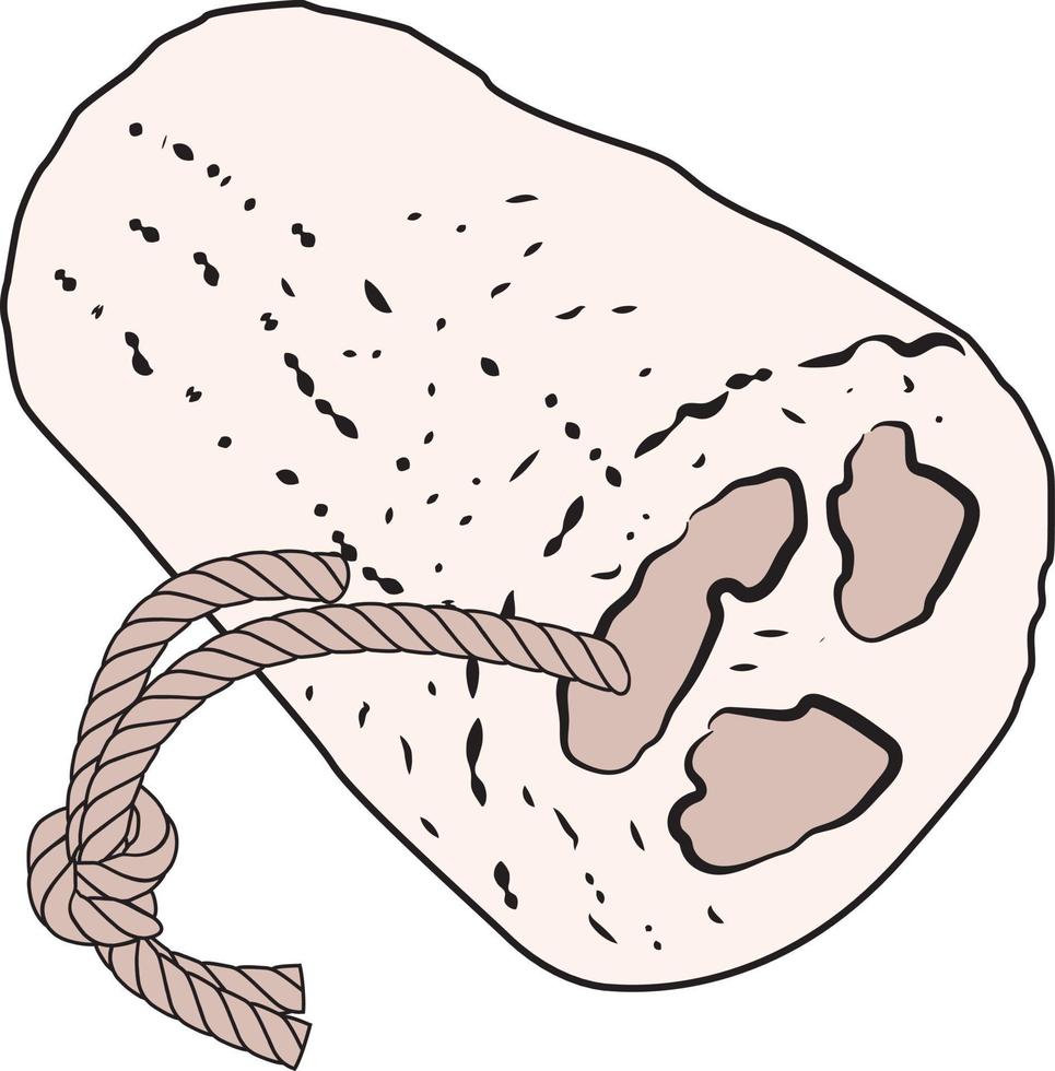 illustrazione della spugna della doccia della luffa naturale luffa scrubber per il corpo loofa vettore