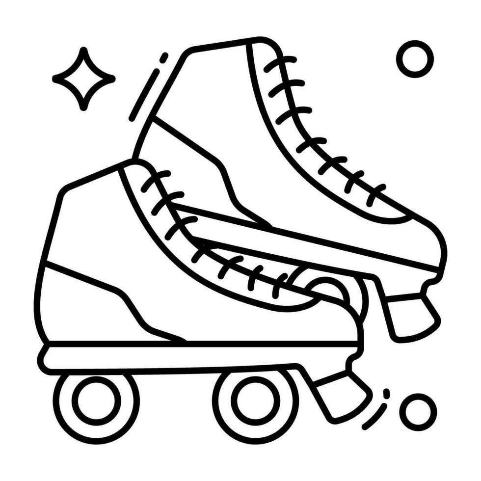 di moda design icona di rullo pattinare vettore