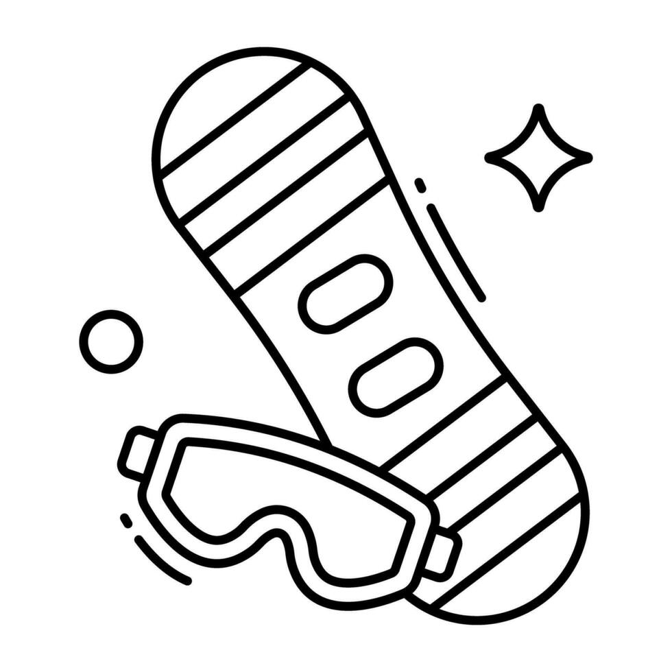 un icona design di Snowboard vettore