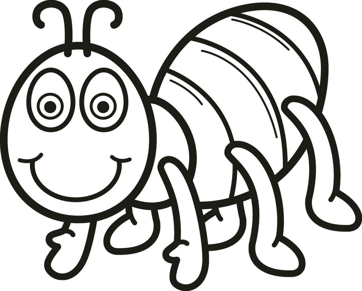 illustrazione nero e bianca formica vettore