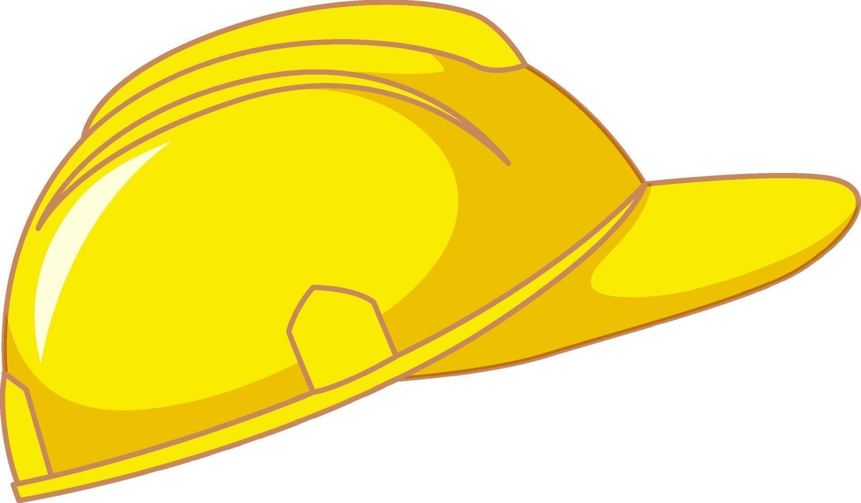 casco di sicurezza giallo isolato vettore