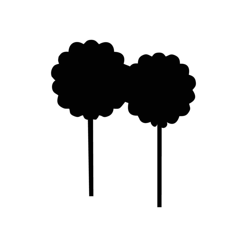 albero pianta silhouette stile icona su bianca sfondo. vettore illustrazione disegno, progettato per ragnatela e app. pianta design elementi per vario scopi