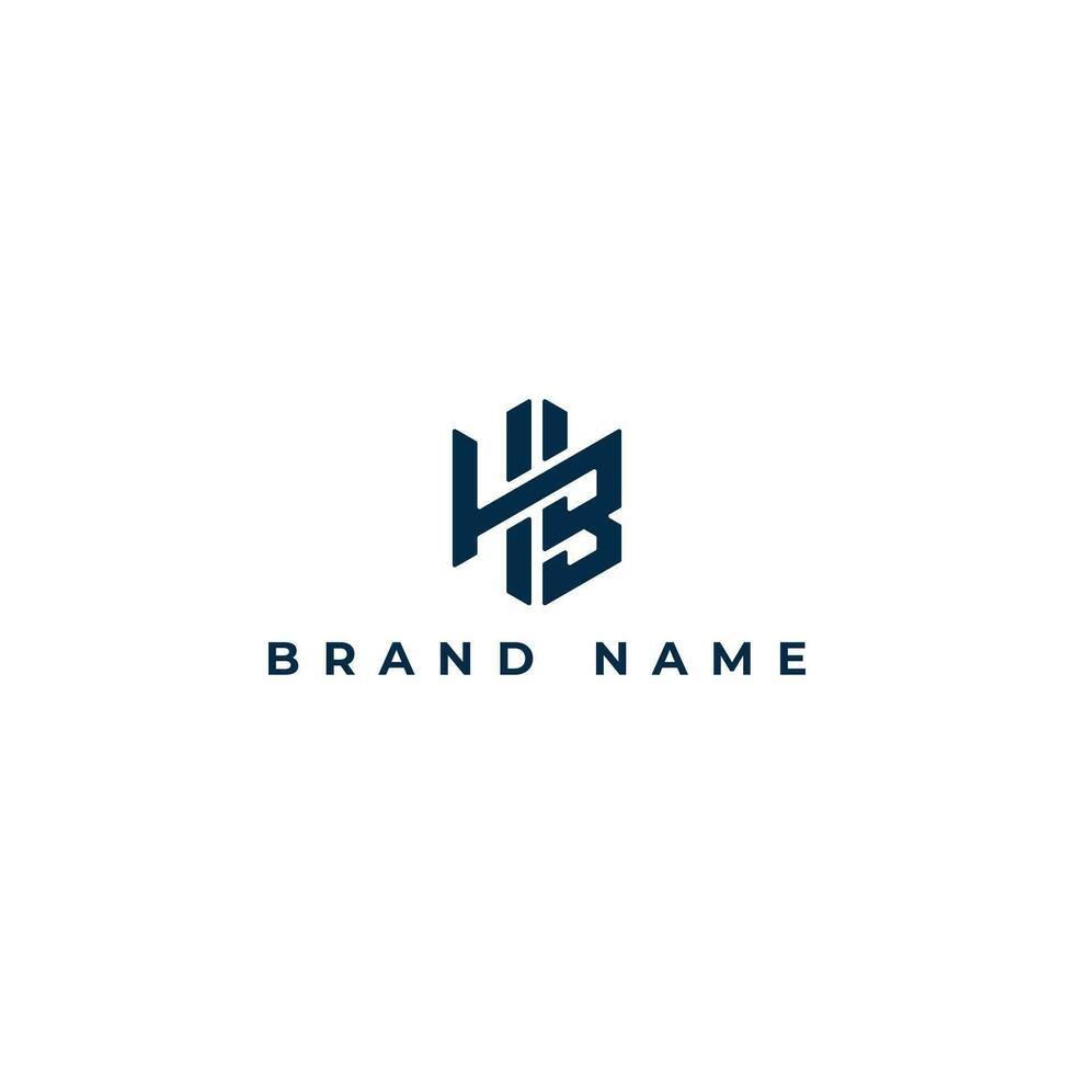 astratto esagono iniziale lettera hb o bh logo design vettore illustrazione nel blu colore isolato su un' bianca sfondo. astratto lettera hb logo applicato per vero tenuta e mutuo azienda logo design