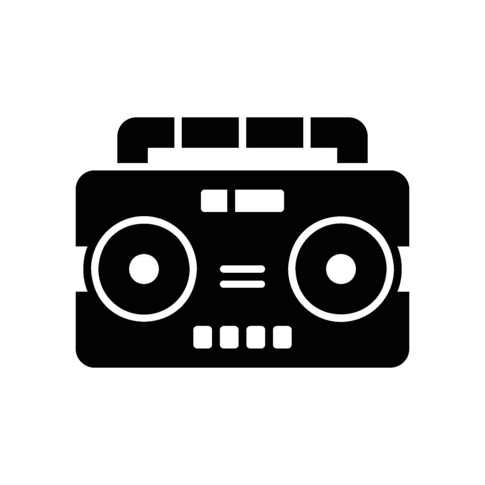 stereo o Radio icona per musica e notizia vettore