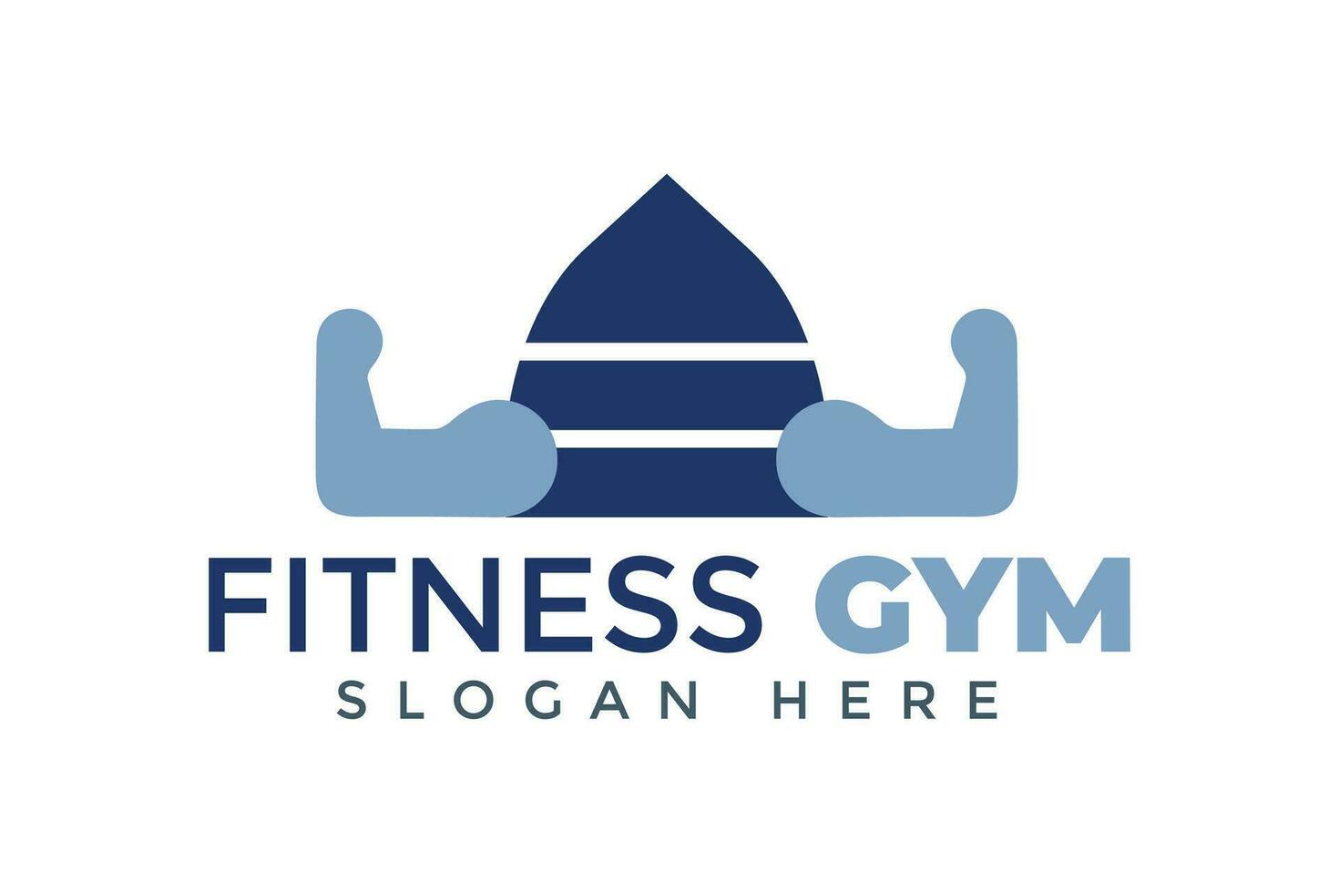 moderno minimalista Palestra fitness logo. bodybuilding attività logo design modello vettore