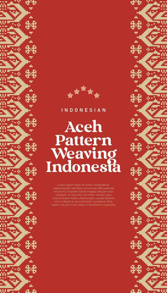 indonesiano Aceh modello tessitura illustrazione vettore